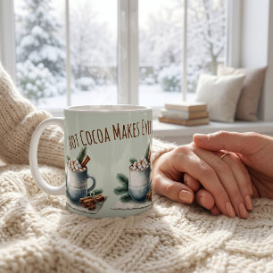 Cosy Winter Cocoa Marshmallow Scene Coffee Mug