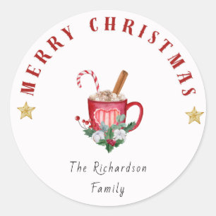 Cosy Winter Coffee Mug Merry Christmas Sticker 
