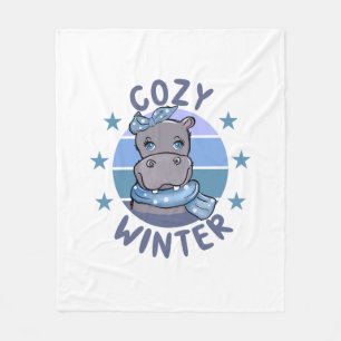 Cosy Winter Cute Animal Fleece Blanket