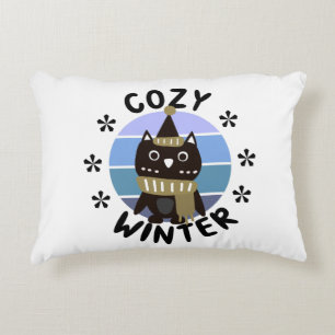 Cosy Winter, Cute Owl Decorative Cushion