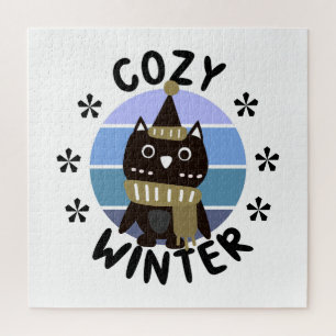 Cosy Winter, Cute Owl Jigsaw Puzzle