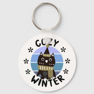 Cosy Winter, Cute Owl Key Ring