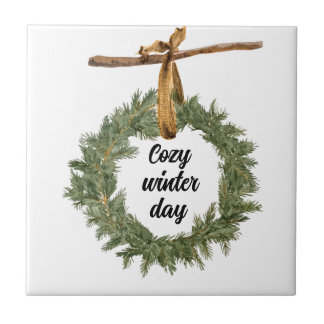 Cosy Winter Day Ceramic Tile