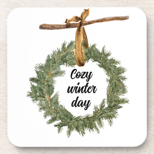 Cosy Winter Day Coaster (Front)