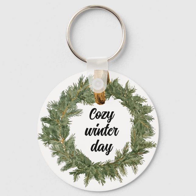 Cosy Winter Day Key Ring (Front)