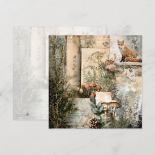 Cosy Winter Deep Cottagecore Scrapbook Page  Invitation