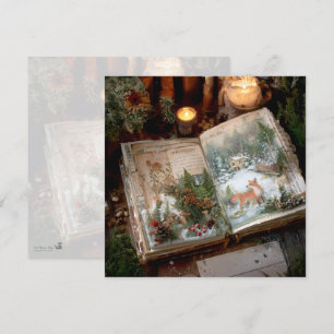 Cosy Winter Deep Cottagecore Scrapbook Page  Invitation