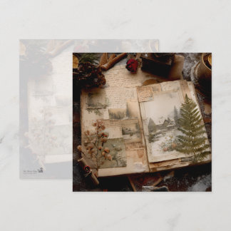 Cosy Winter Deep Cottagecore Scrapbook Page  Invitation