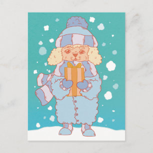 Cosy Winter Dog Postcard