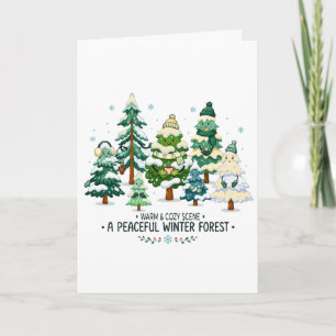 Cosy Winter Forest Trees Card