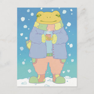 Cosy Winter Frog Postcard