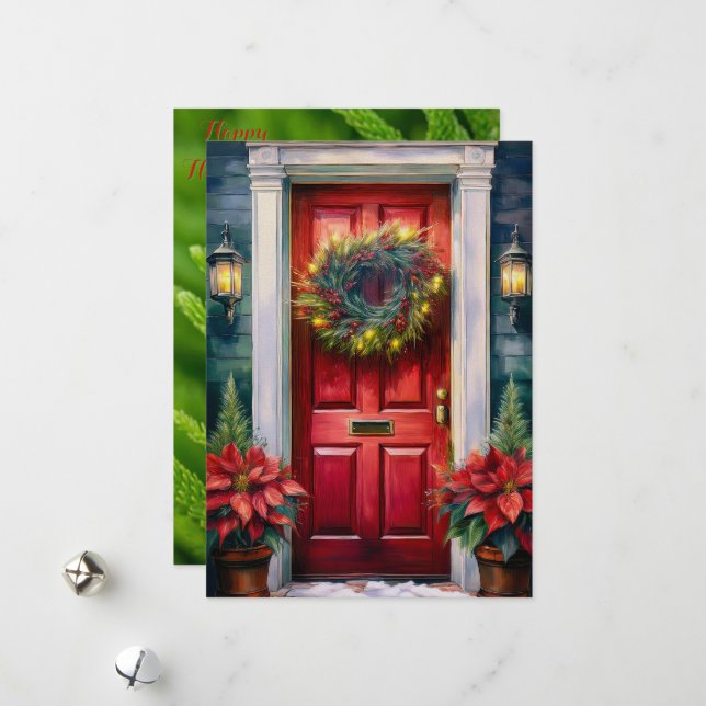 Cosy Winter Holiday Customisable Card (Front/Back In Situ)