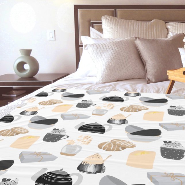 Cosy Winter Home Pattern  Fleece Blanket (Creator Uploaded)