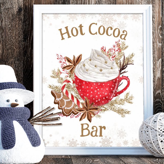 Cosy Winter Hot Cocoa Bar Cookies Christmas Poster (Creator Uploaded)