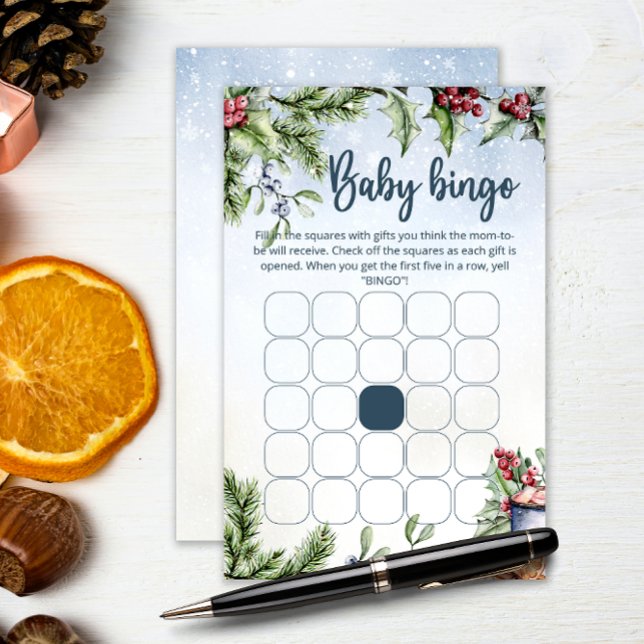 Cosy Winter Hot Cocoa Snowly Baby Shower bingo gam (Creator Uploaded)