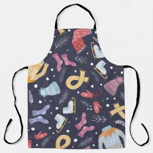 Cosy Winter Knitted Seamless Vintage Apron