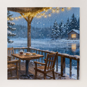 Cosy Winter Lake Jigsaw Puzzle