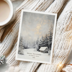 Cosy Winter Lanscape Christmas Holiday Card
