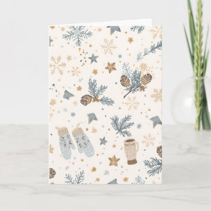 Cosy Winter Magic Elegant Minimalist Winter Desi Card