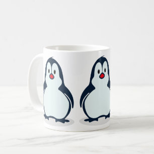 Cosy Winter Penguin Coffee Mug Cute Watercolor Ani