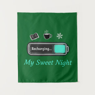 Cosy Winter Recharging Mode   My Sweet Night  Tapestry