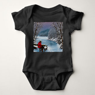 "Cosy Winter Reflections" Baby Bodysuit