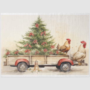 Cosy Winter Scene: Guardians of the Tree Farm Tissue Paper