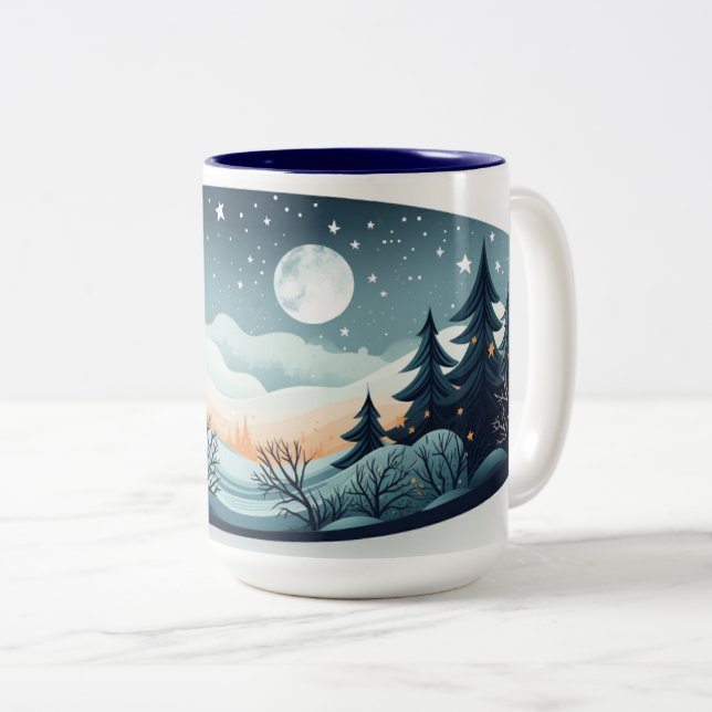 Cosy winter theme mug (Front Right)
