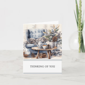 Cosy Winter Thinking of You Card | Customisable