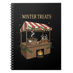 Cosy Winter Treats Christmas Market Stall  Notebook