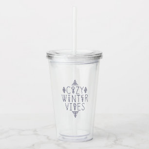 Cosy Winter Vibes Design Acrylic Tumbler