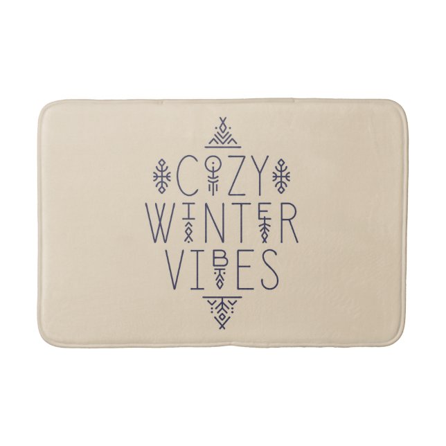 Cosy Winter Vibes Design Bath Mat (Front)