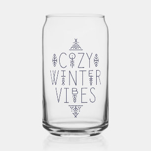 Cosy Winter Vibes Design Can Glass