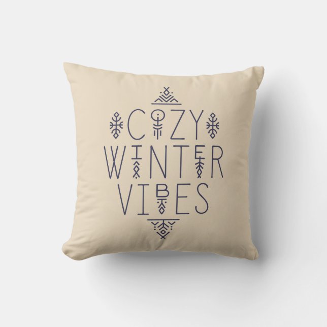 Cosy Winter Vibes Design Cushion (Front)