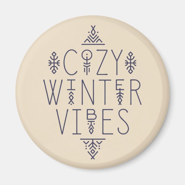 Cosy Winter Vibes Design Magnet (Front)