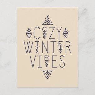 Cosy Winter Vibes Design Postcard