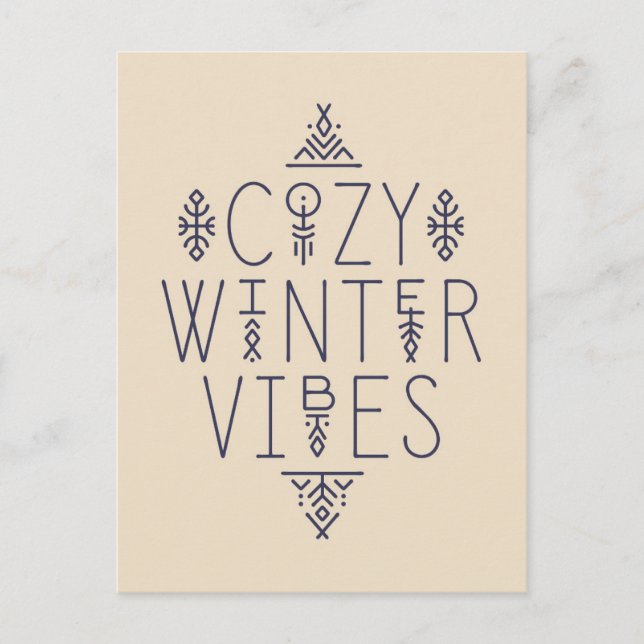 Cosy Winter Vibes Design Postcard (Front)