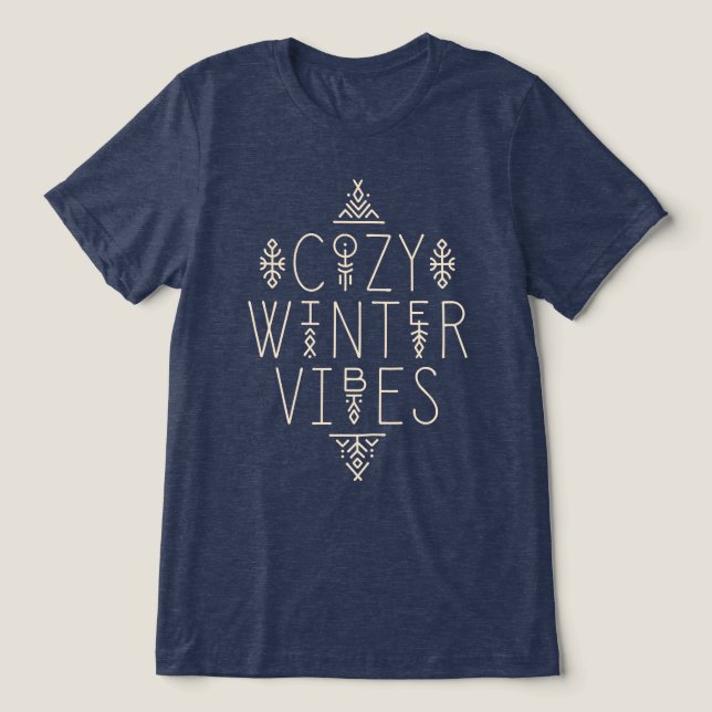 Cosy Winter Vibes Design Tri-Blend Shirt (Design Front)