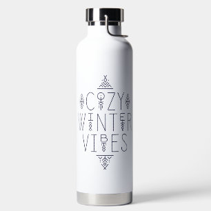Cosy Winter Vibes Design Water Bottle