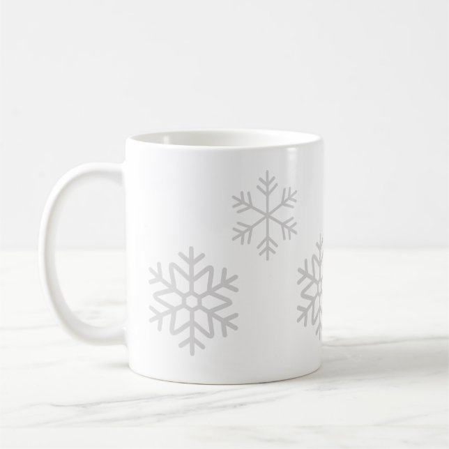 Cosy Winter Vibes Mug Snowflake Coffee Cup (Left)