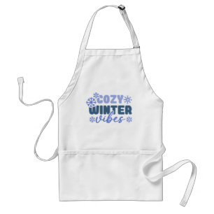 Cosy Winter Vibes - Snowflake Typography Standard Apron