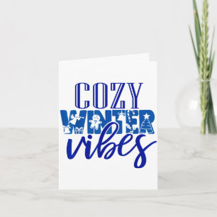 Cosy winter vibes xmas funny snow men women boys card