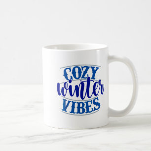 Cosy winter vibes xmas funny snow men women boys coffee mug