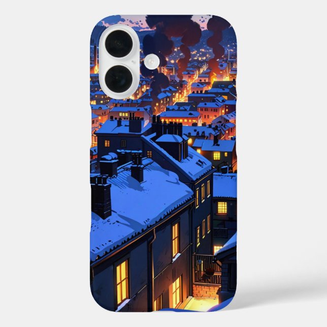 Cosy Winter Village Case-Mate iPhone Case (Back)