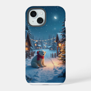 Cosy Winter Wonderland with Polar Bear iPhone 15 Case