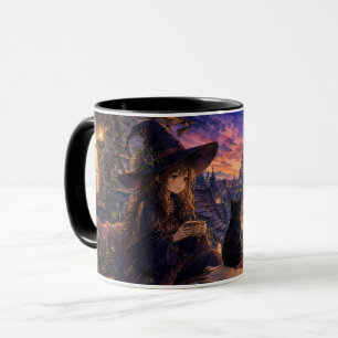 Cosy Witch Rooftop Fantasy Accent Mug