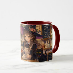 Cosy Witch Tea Time Cat Accent Mug