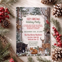 Cosy Woodland Animal Christmas Party