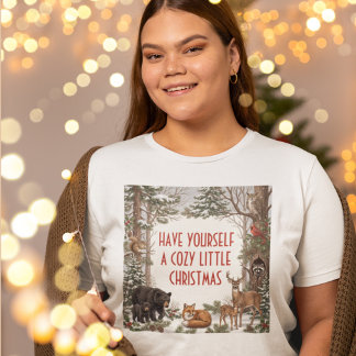 Cosy Woodland Animals Christmas T-Shirt