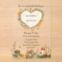 Cosy Woodland Cottagecore Wooden Heart Wedding